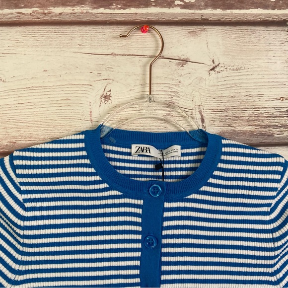 ZARA Knit Cropped Button Up Cardigan Sweater - Picture 10 of 11